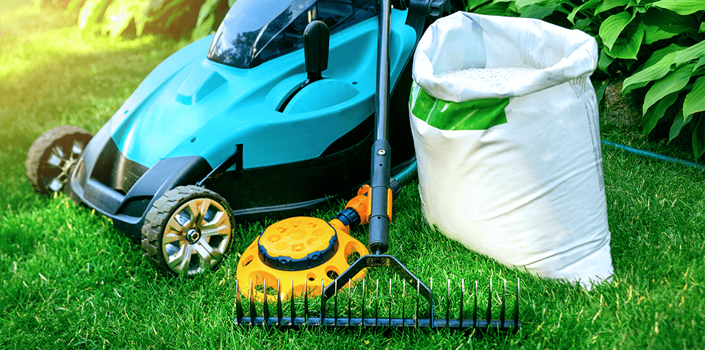 living color spring lawn care rake fertilizer aerator