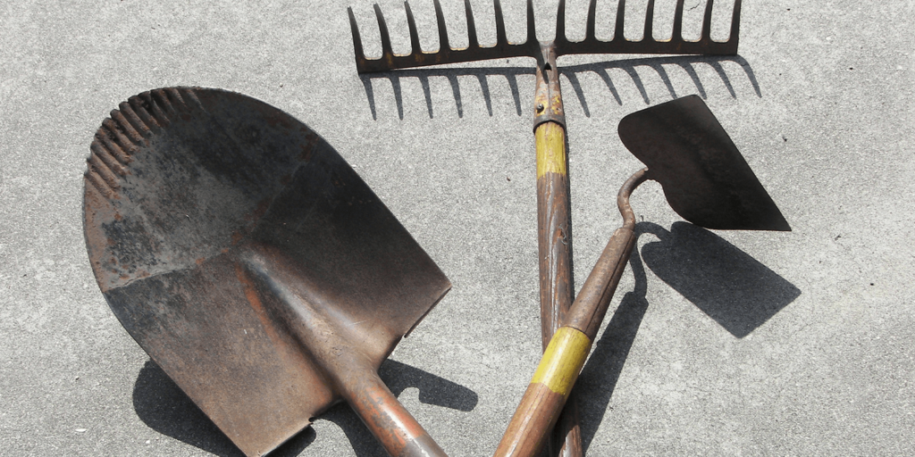 -gardening rake shovel and hoe living color garden center