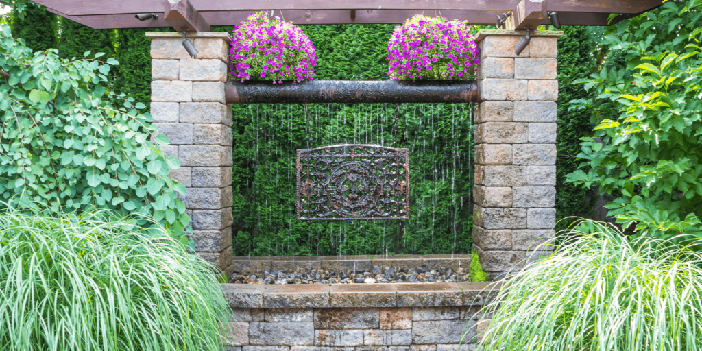Living Color Garden Center - Water features for a peaceful backyard-water wall in garden