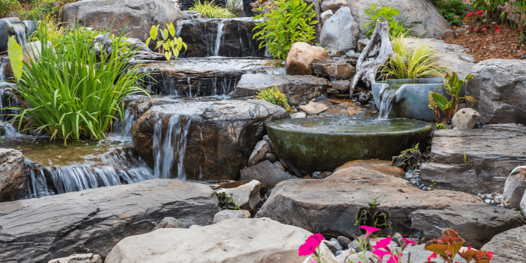 Living Color Garden Center - Water features for a peaceful backyard-waterfall feature_