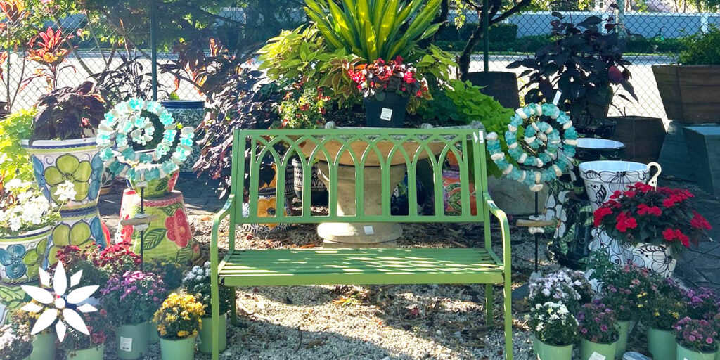Living Color Garden Center-Florida-Designing Small Gardens-garden bench